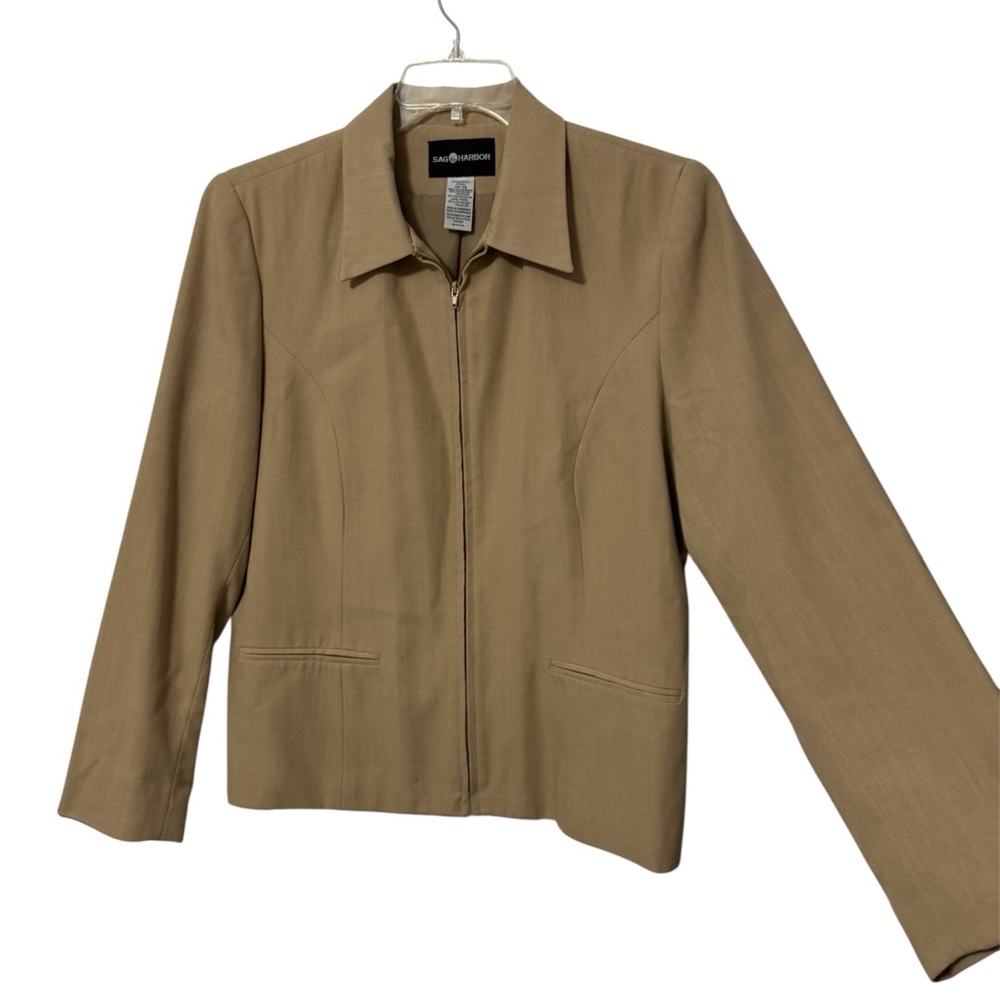 Sag Harbor Women's Tan Blazer Size 14